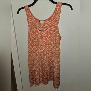 Star Vixen Orange Patterned Tank Top Size L